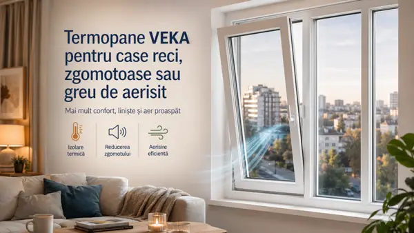 Termopane VEKA pentru case reci, zgomotoase sau greu de aerisit